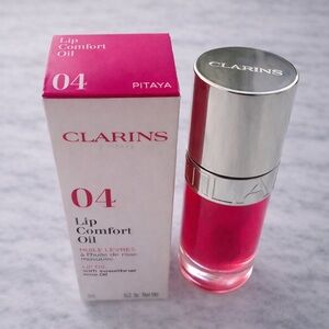 CLARINS Lip Comfort Oil Shade 04 Pitaya Hydrating Gloss Treatment